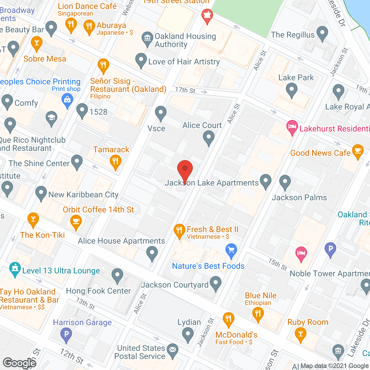 Southlake Tower in google map