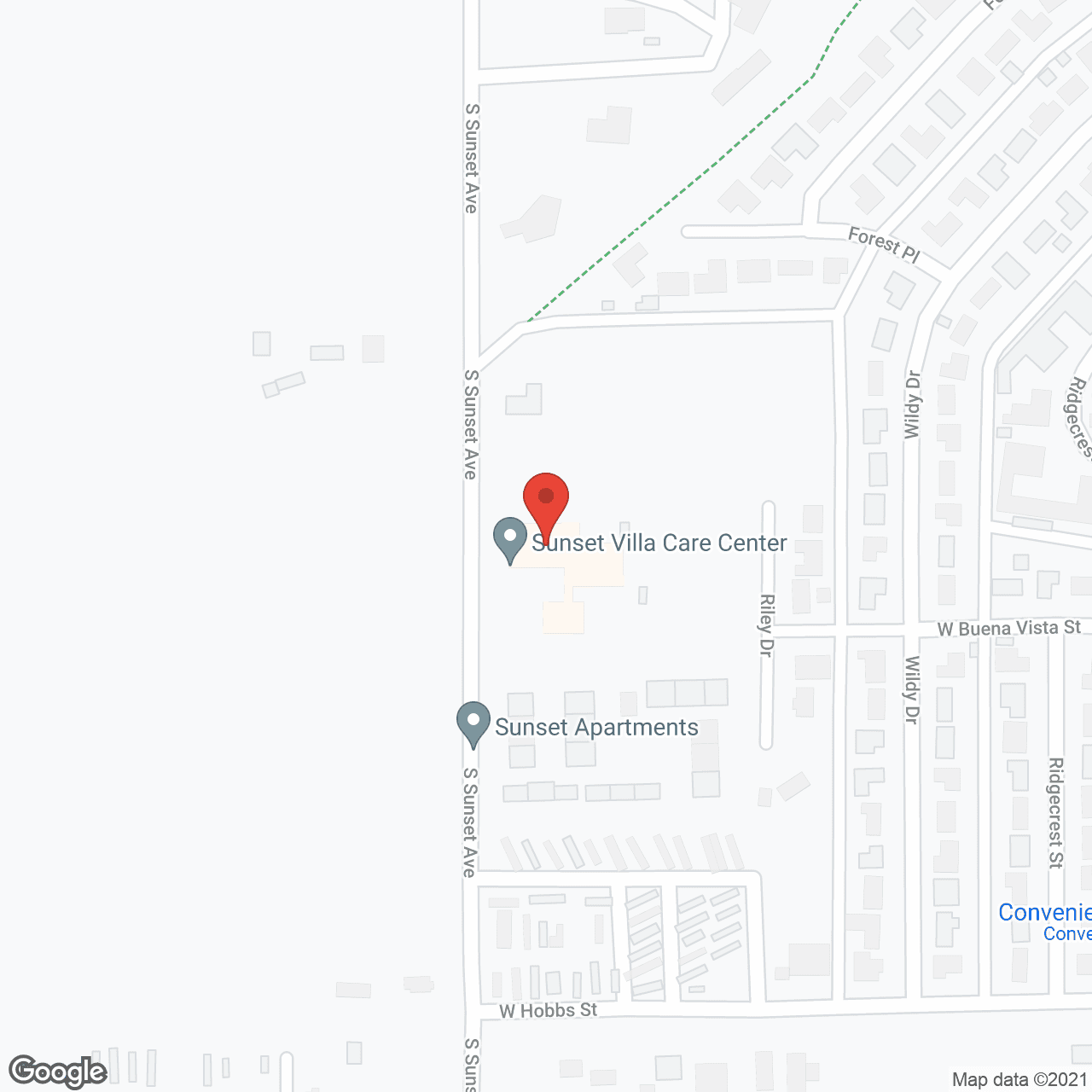 Sunset Grove in google map