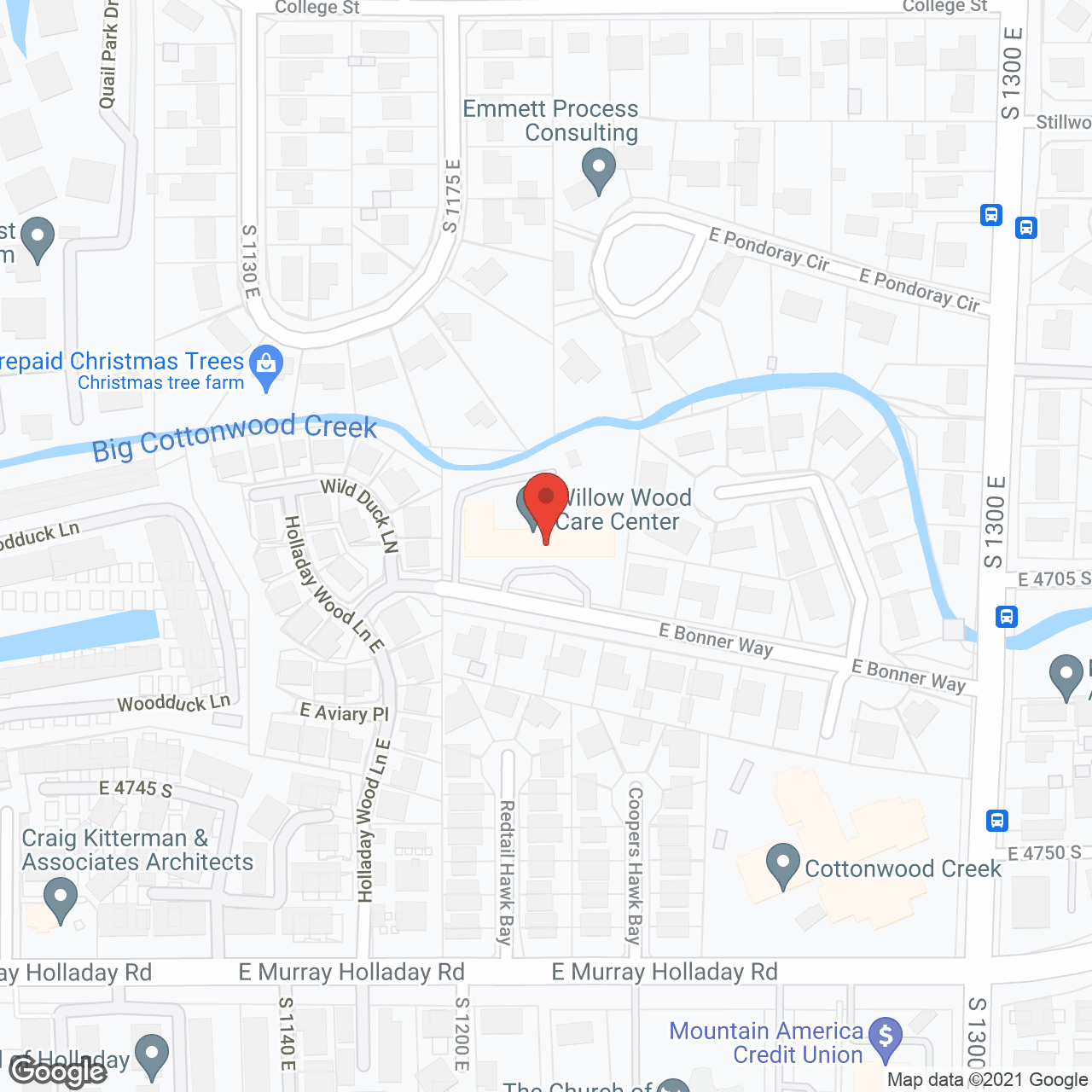 Willow Wood Care Center in google map