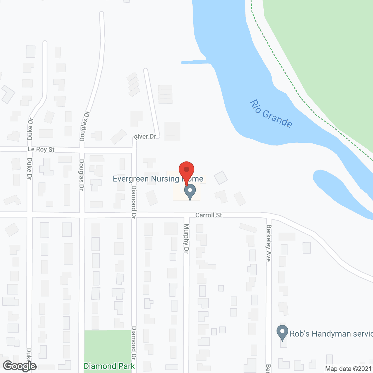 Evergreen Nursing Home in google map