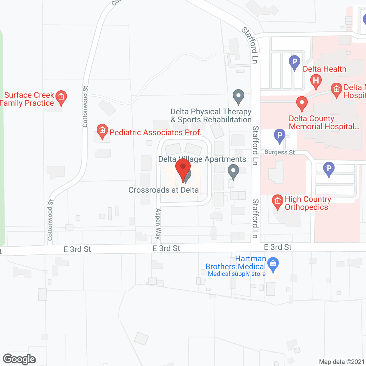 Crossroads at Delta in google map