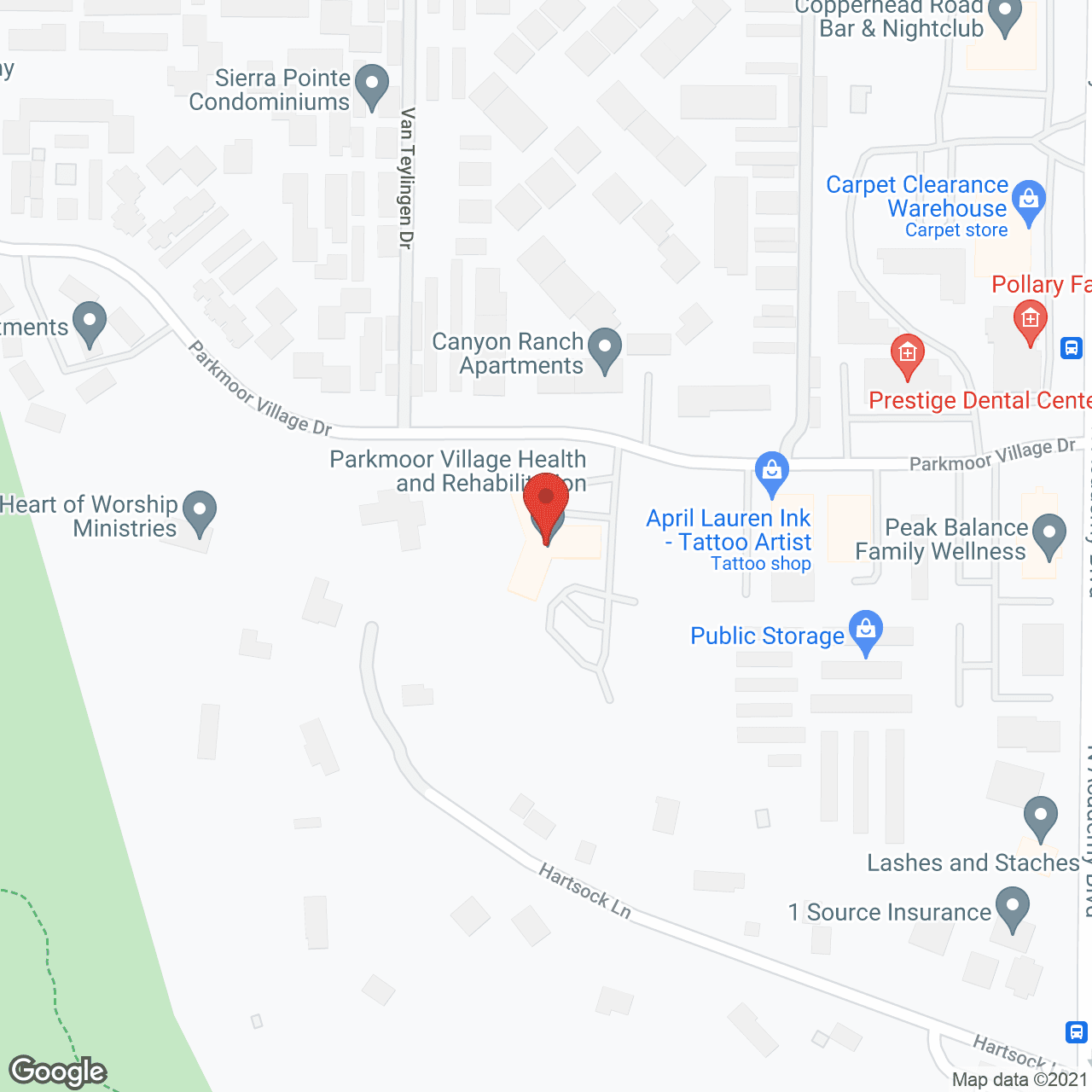 Parkmoor Village Care Center in google map