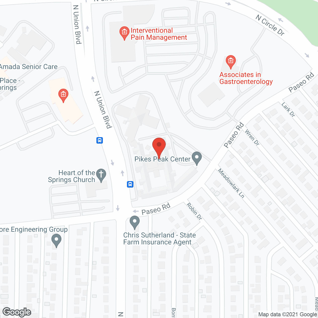 Pikes Peak Care Center in google map