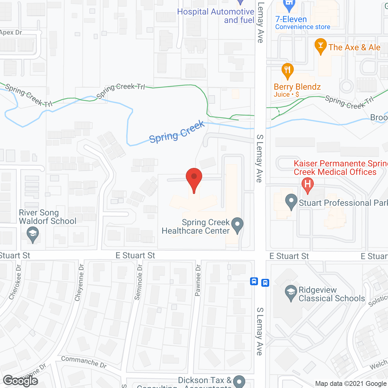 Spring Creek Health Care Ctr in google map