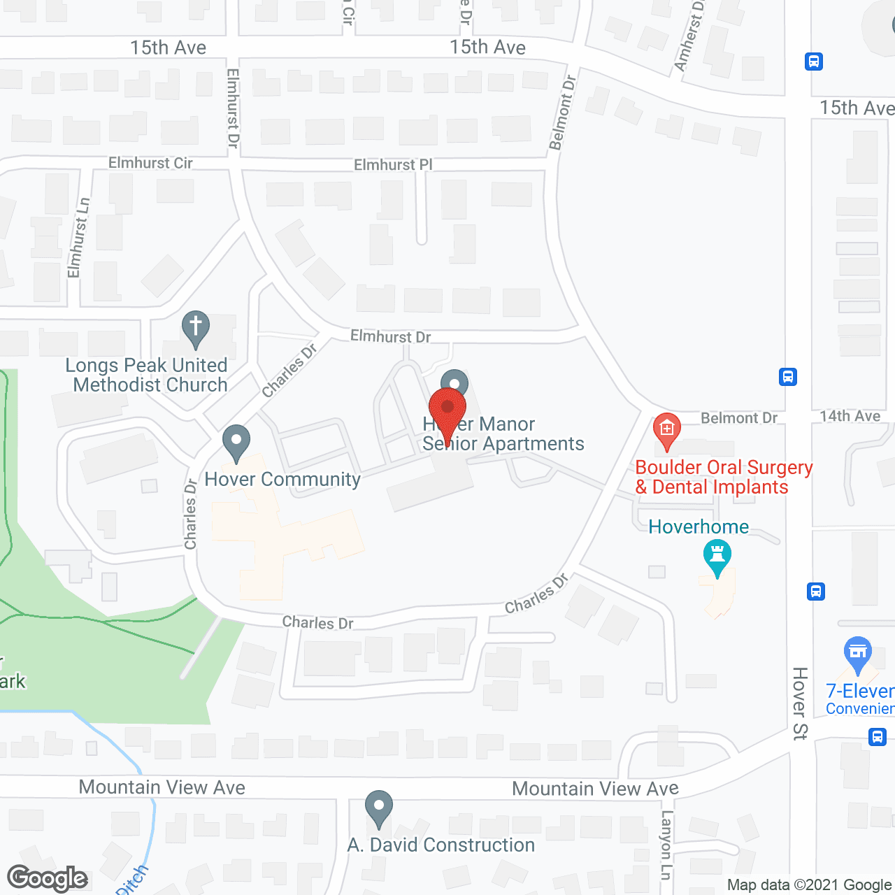 Hover Senior Living Community in google map