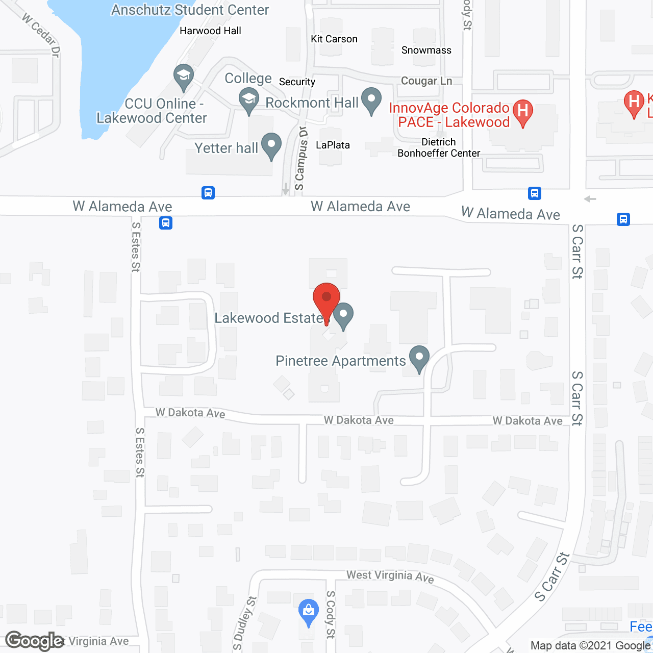 Lakewood Estates in google map