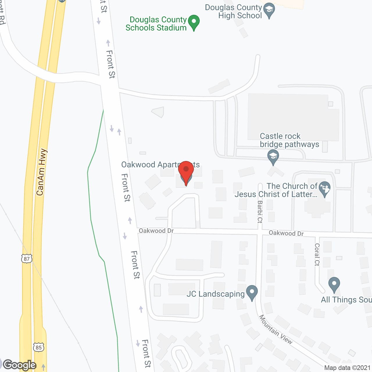 Oakwood Apartments in google map