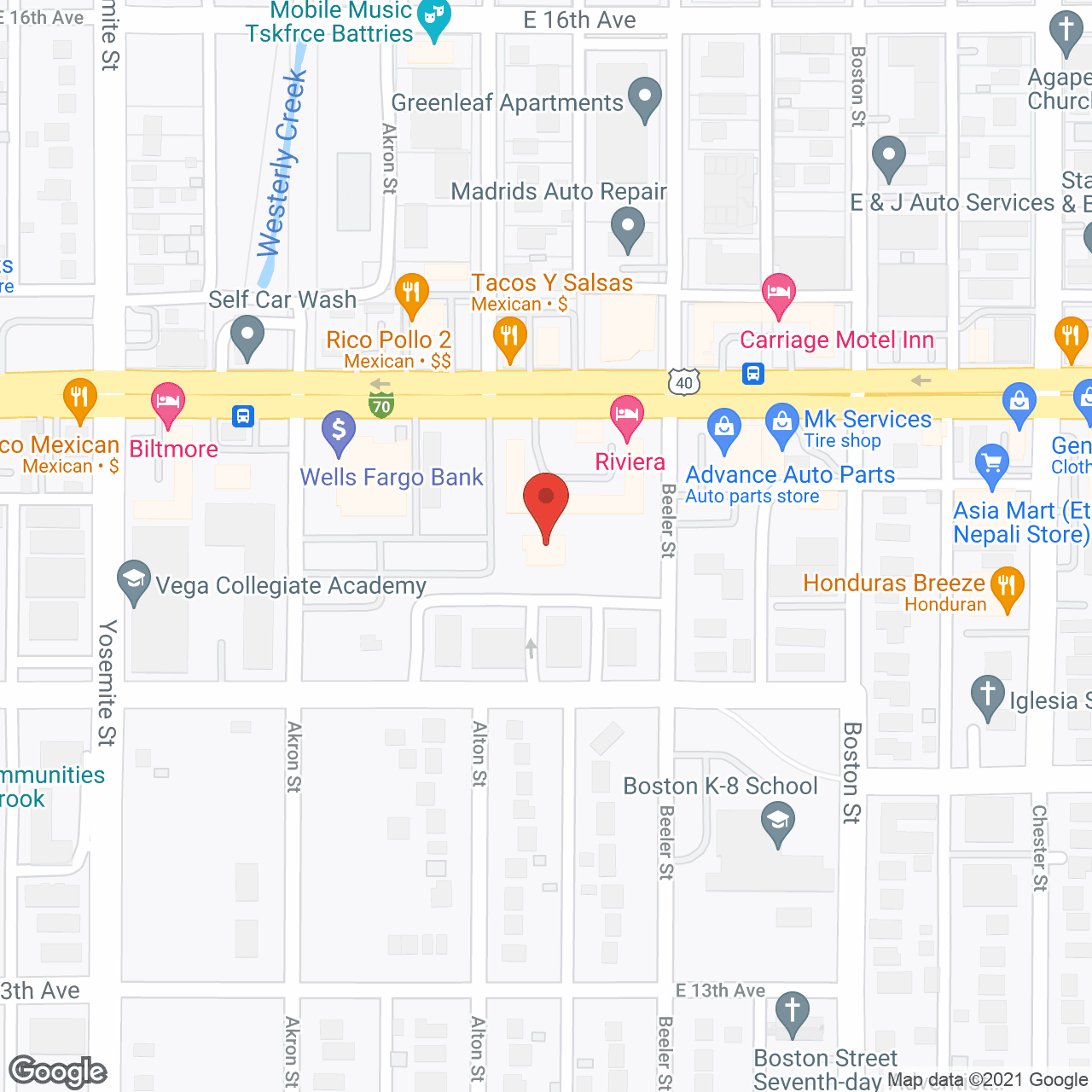 Beeler Street House in google map