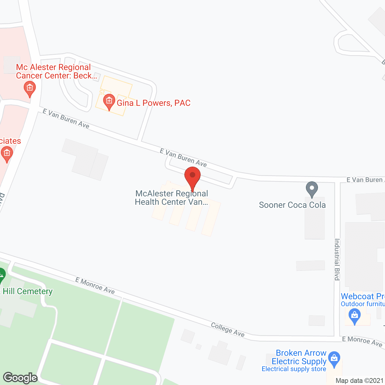 Van Buren House in google map