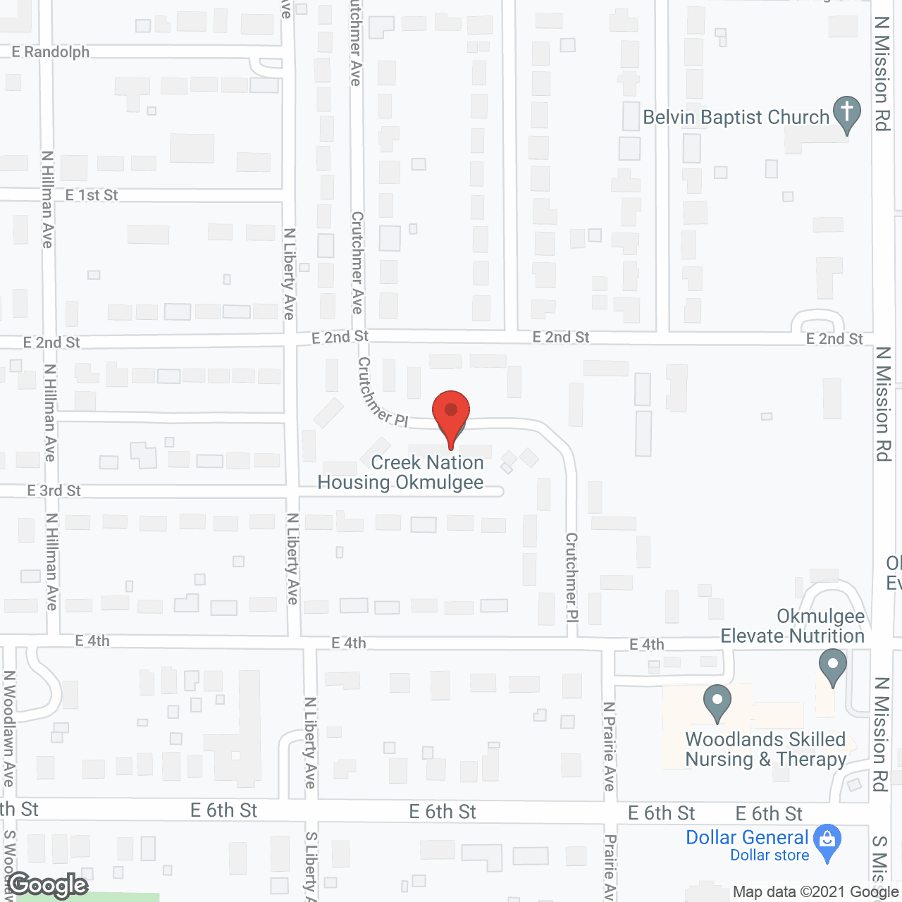 Creek Nation Housing in google map