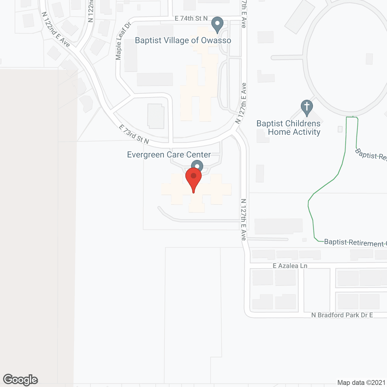 Baptist Retirement Ctr in google map