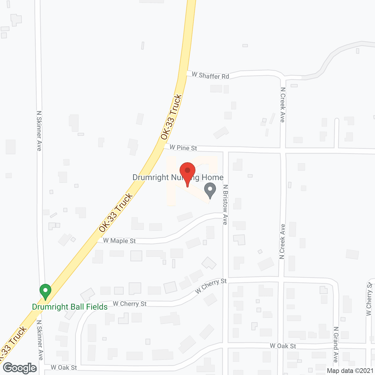 Drumright Nursing Home in google map