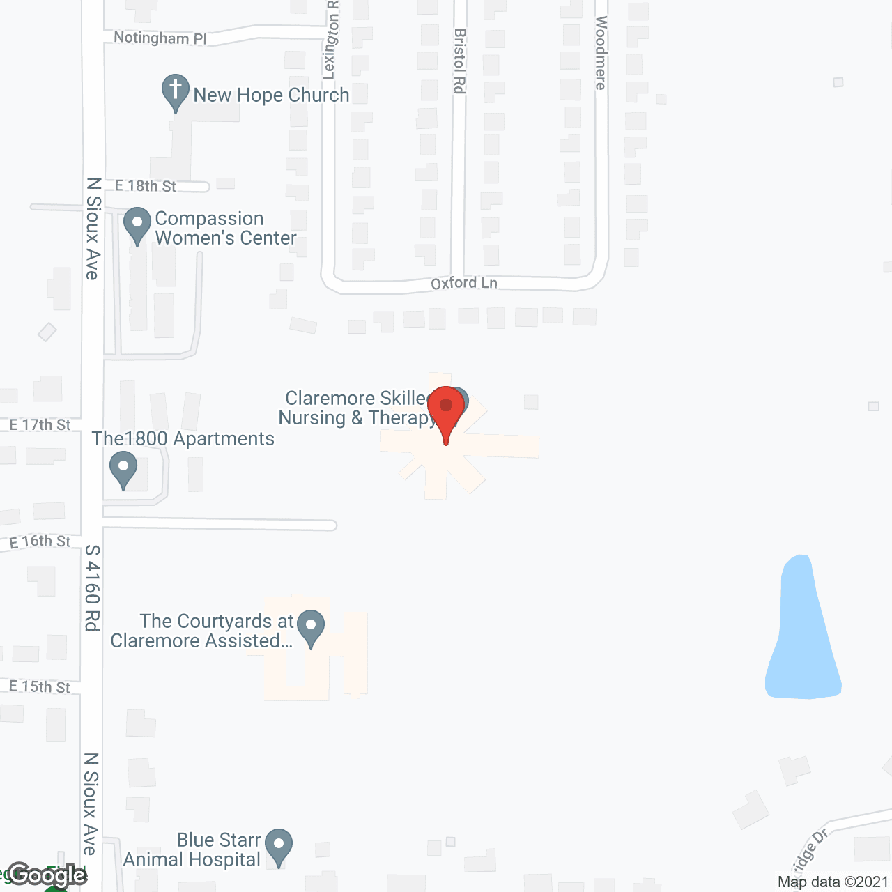 Claremore Nursing Home in google map