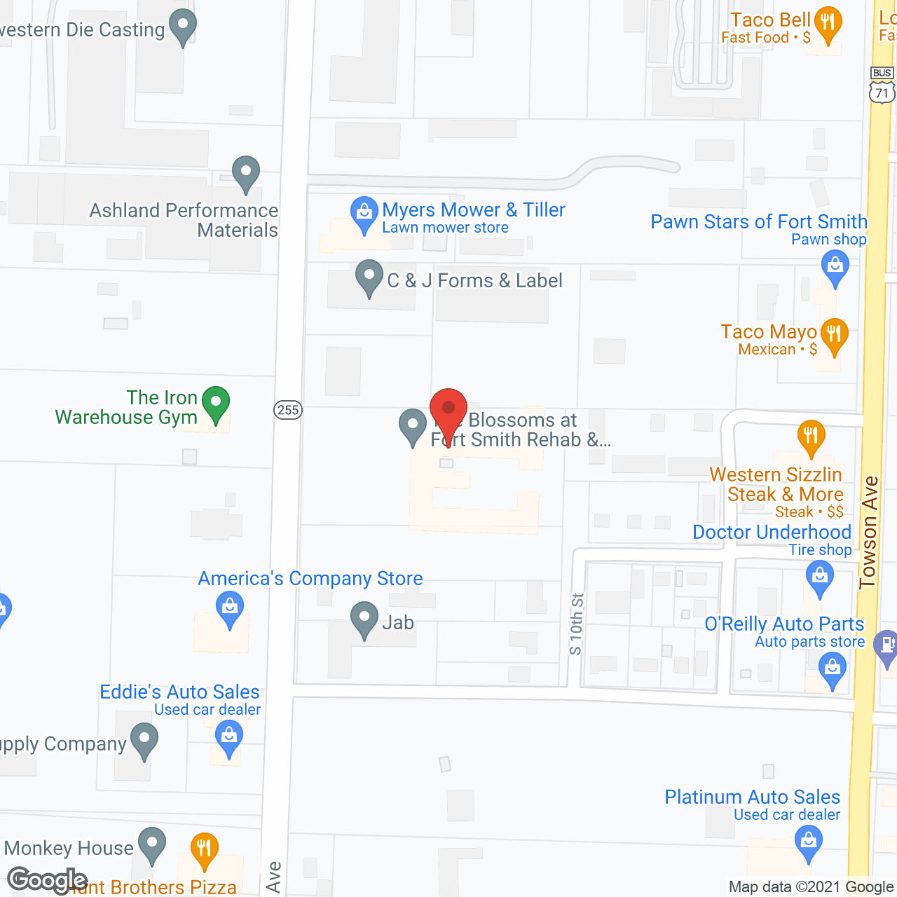 River Valley Health & Rehab in google map