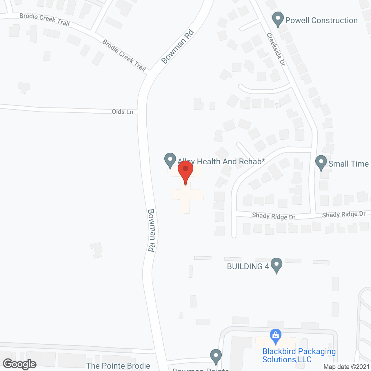 Allay Rehab & Healthcare Ctr in google map