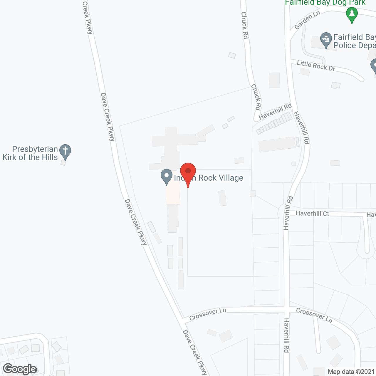 Indian Rock Village in google map