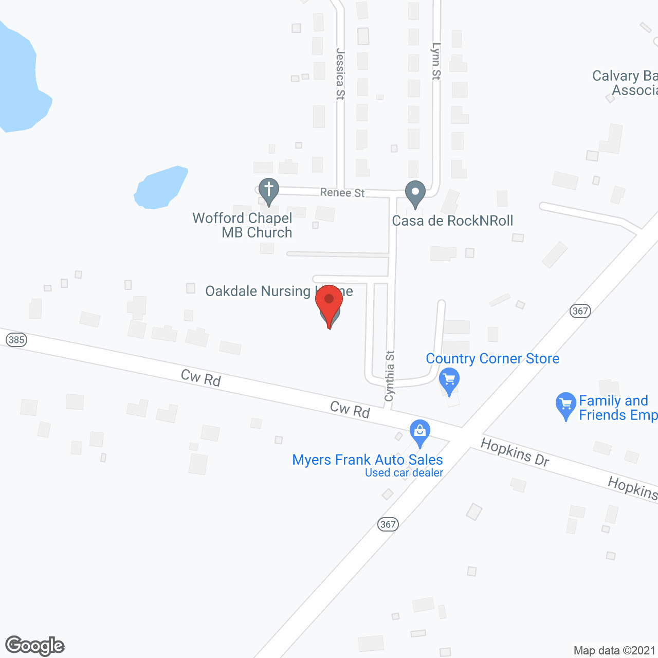 Oakdale Manor in google map