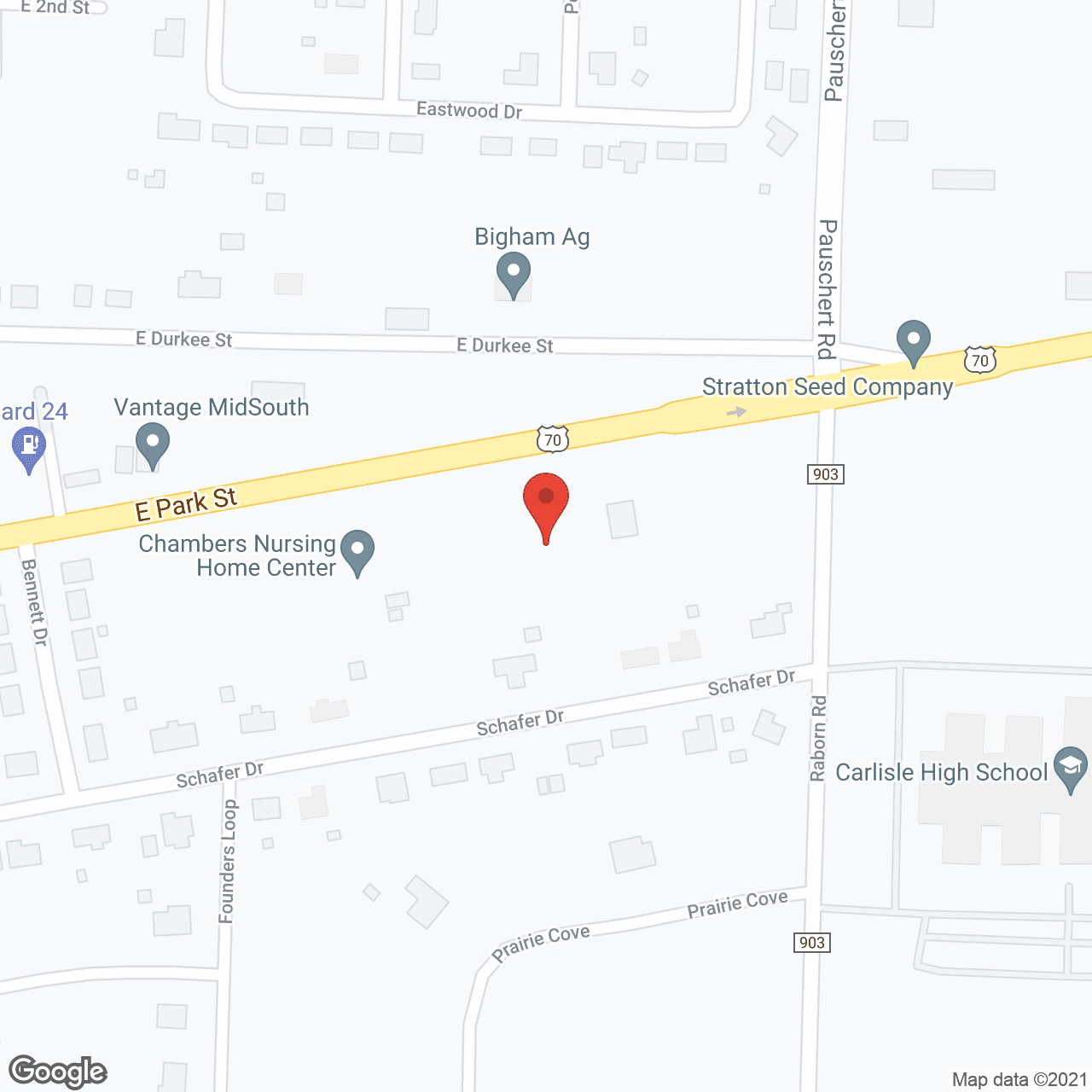 Chambers Nursing Home Ctr in google map