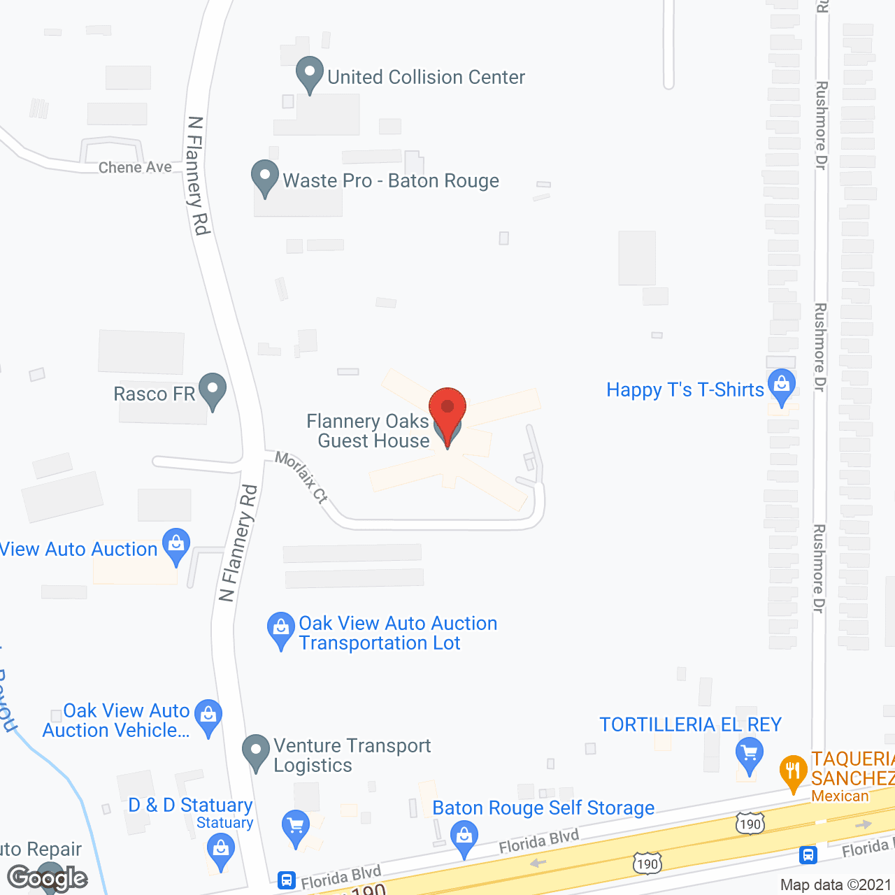 Flannery Oaks Guest House in google map