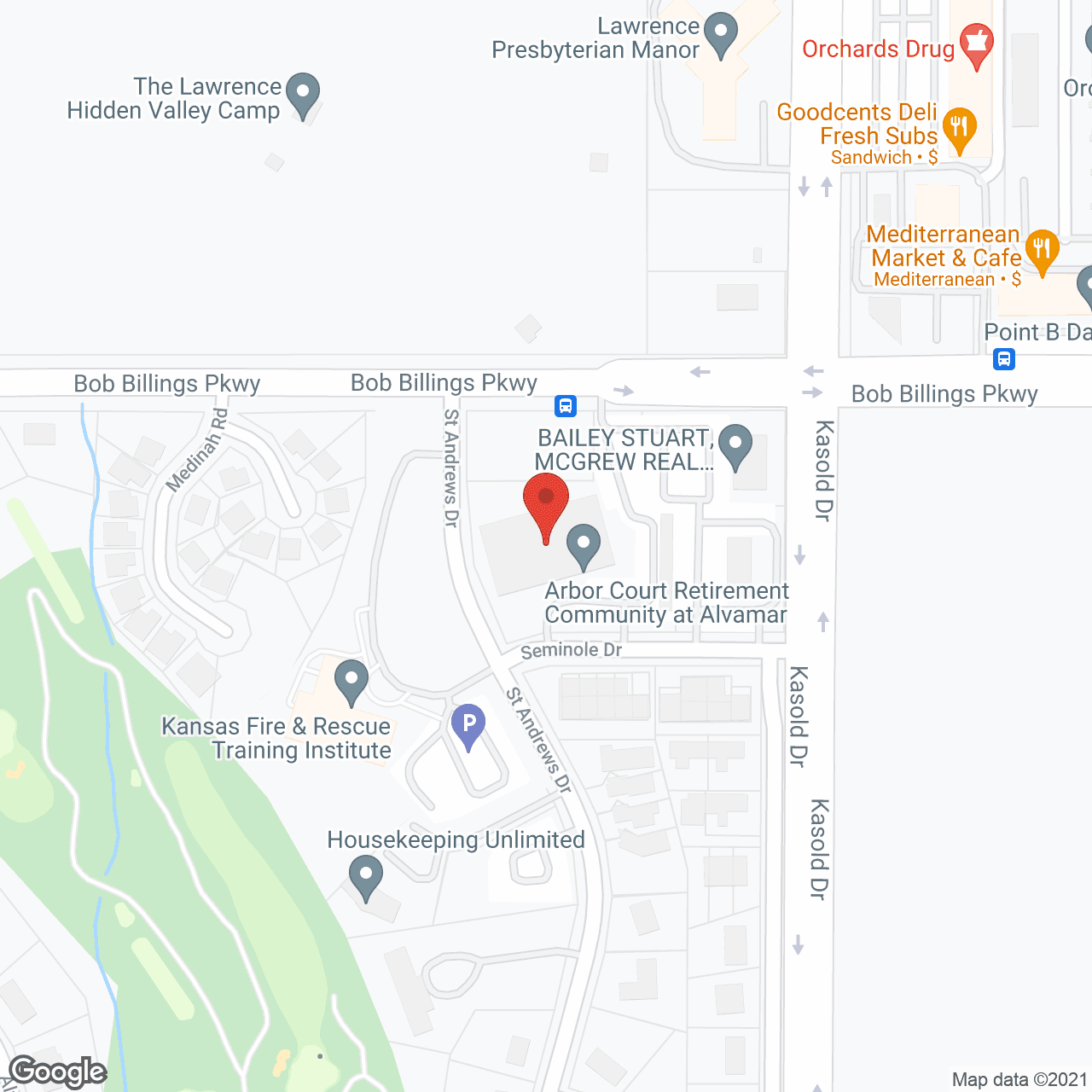 Arbor Court Retirement Community at Alvamar in google map