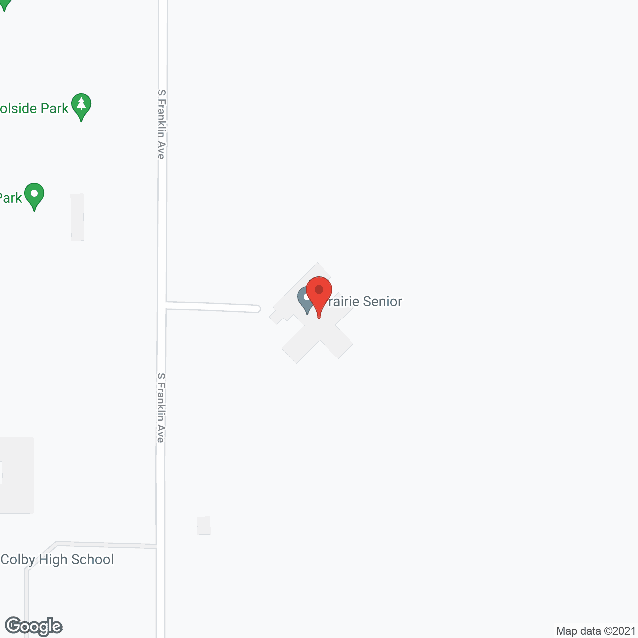 Prairie Senior Living Complex in google map
