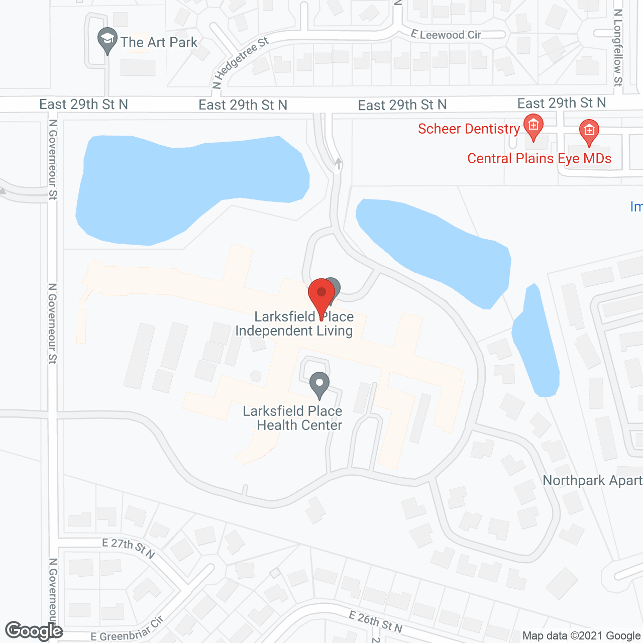 Larksfield Place in google map