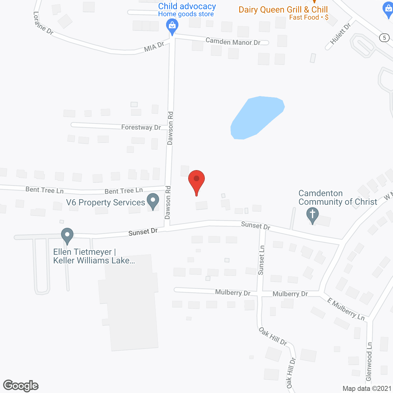 Camden Manors in google map