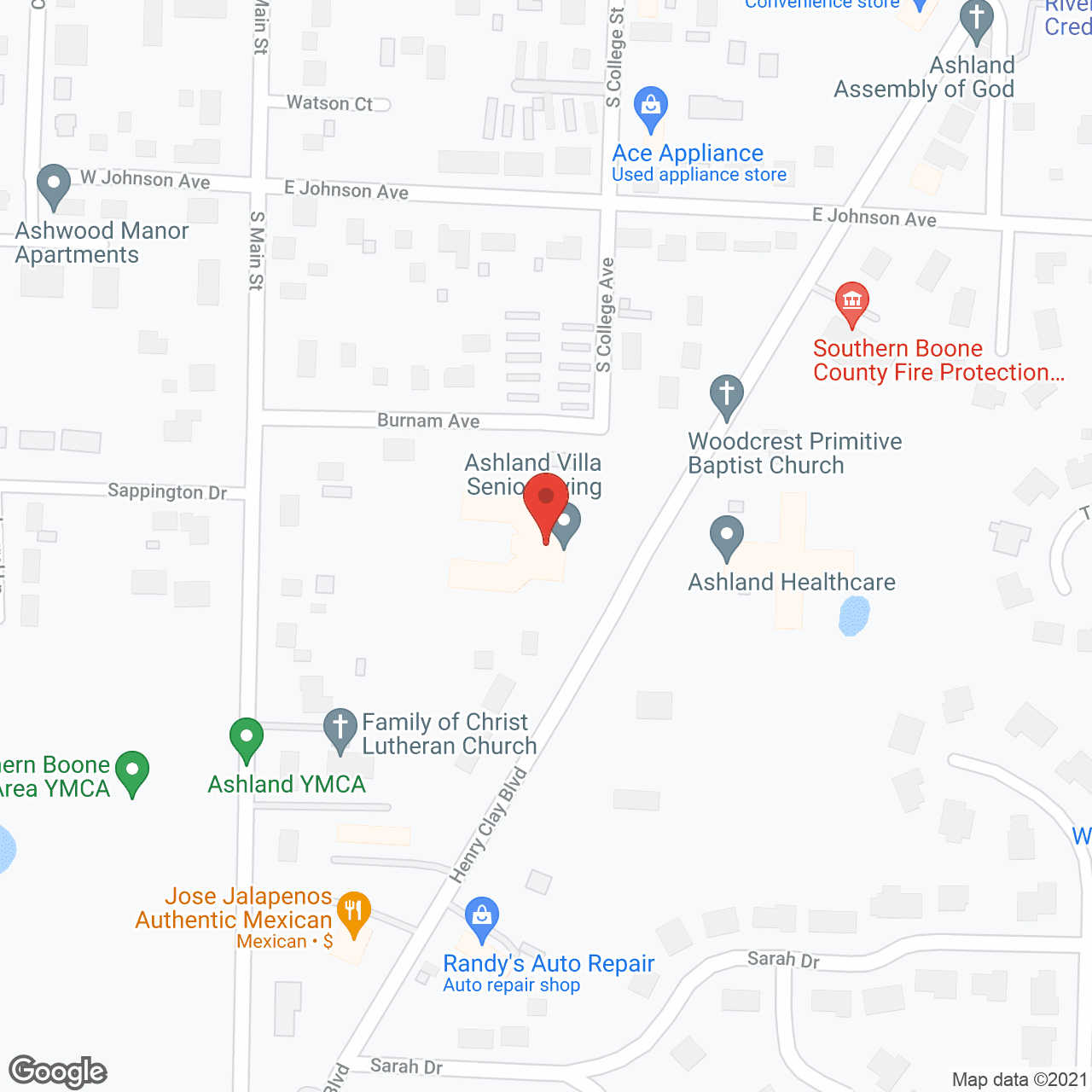 Ashland Villa Assisted Living in google map