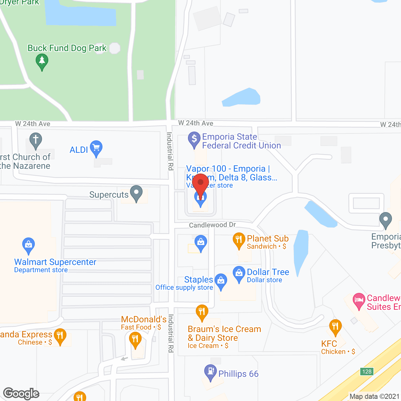 Emporia Presbyterian Manor in google map