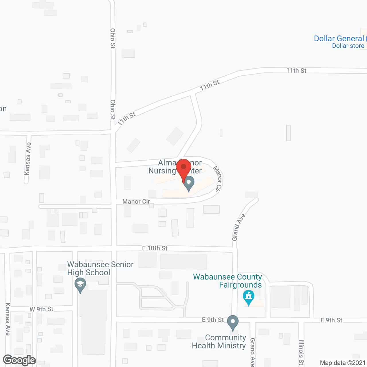 Alma Manor Nursing Center in google map