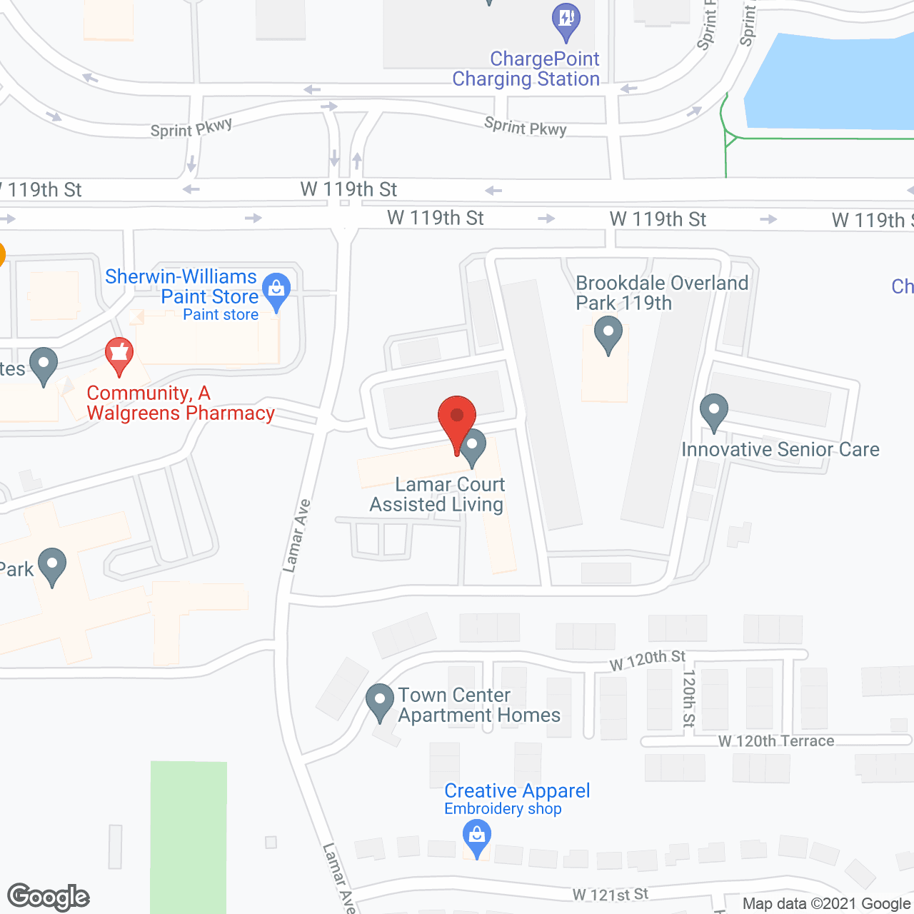 Lamar at Town Center in google map