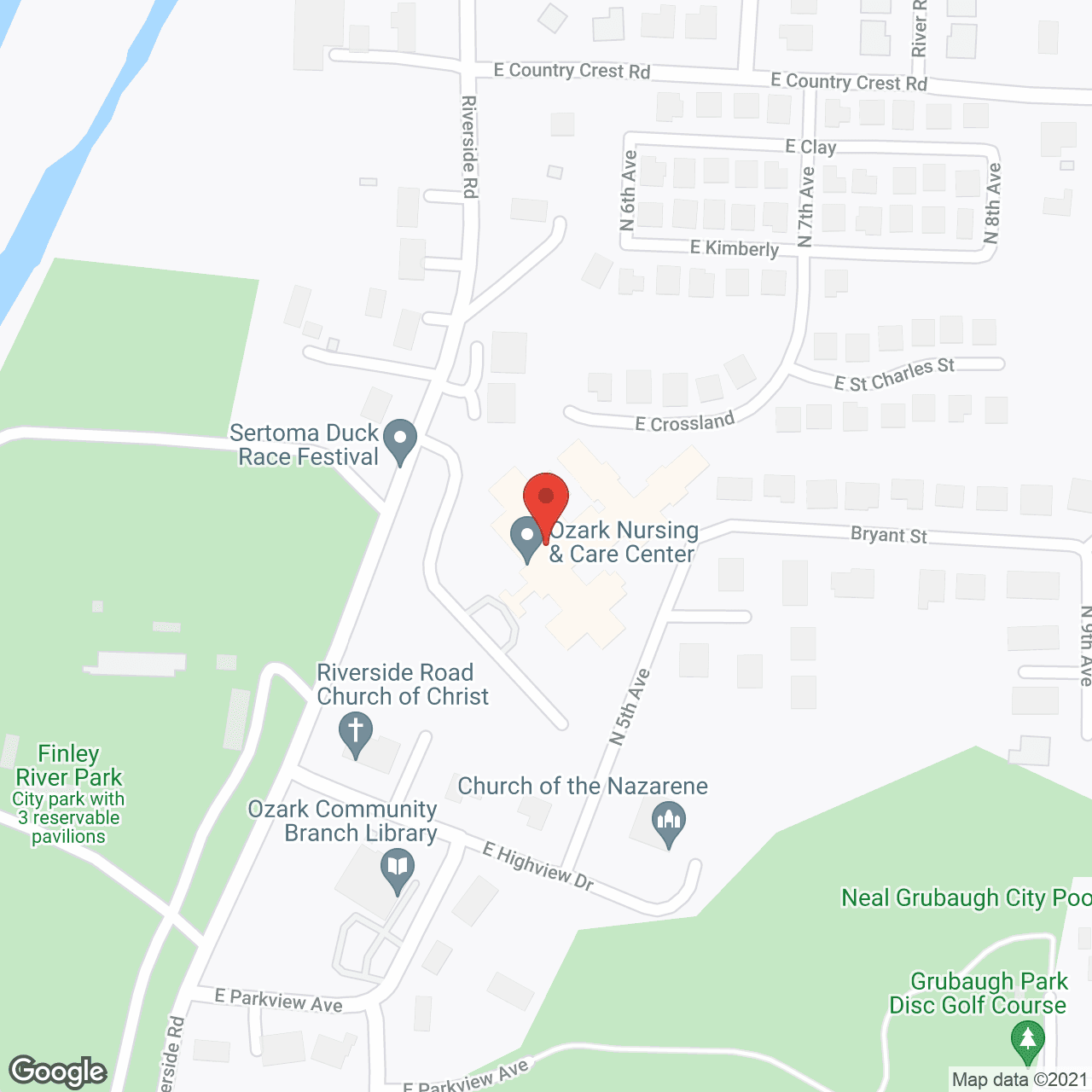 Ozark Nursing & Care Ctr in google map