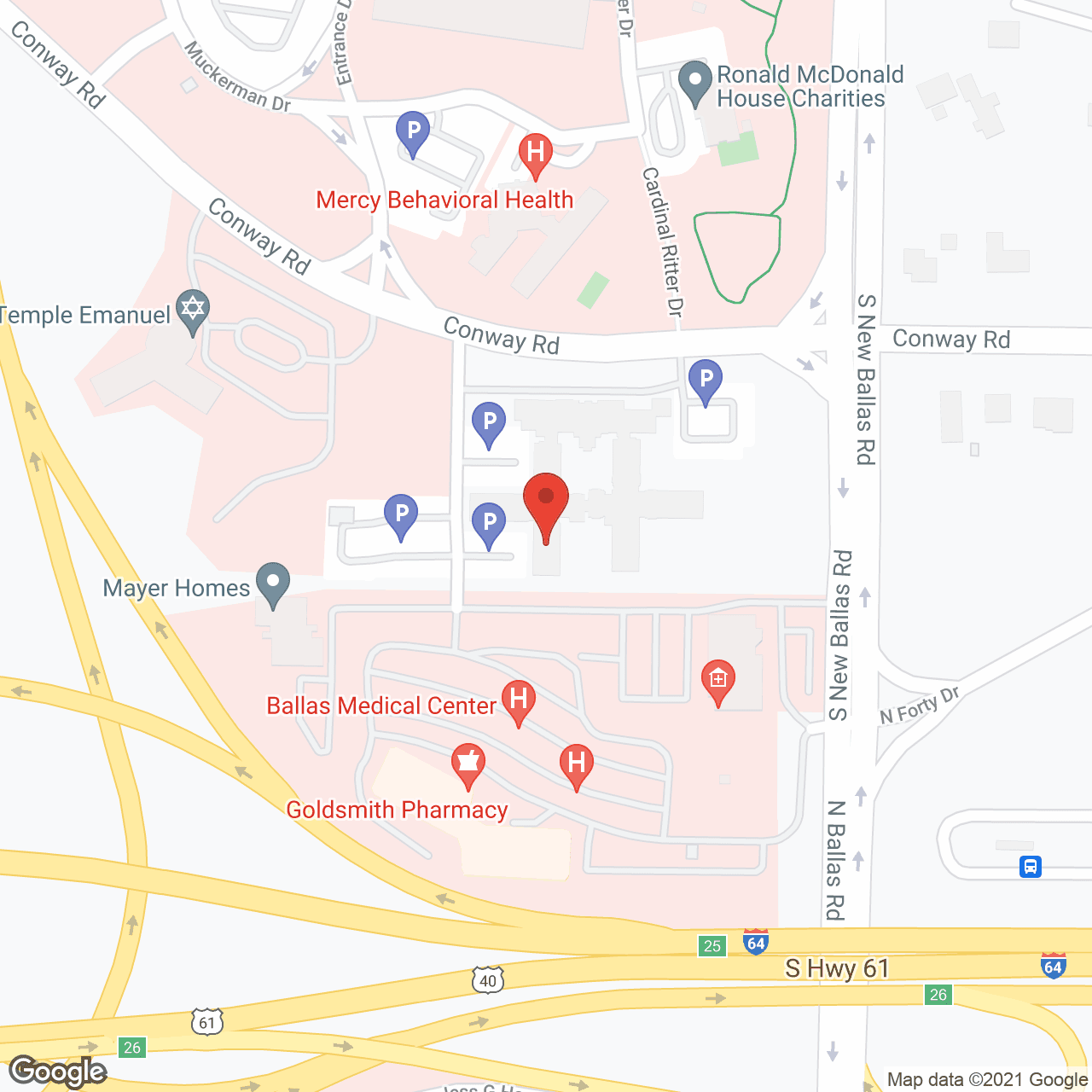 St John's Mercy Medical Ctr in google map