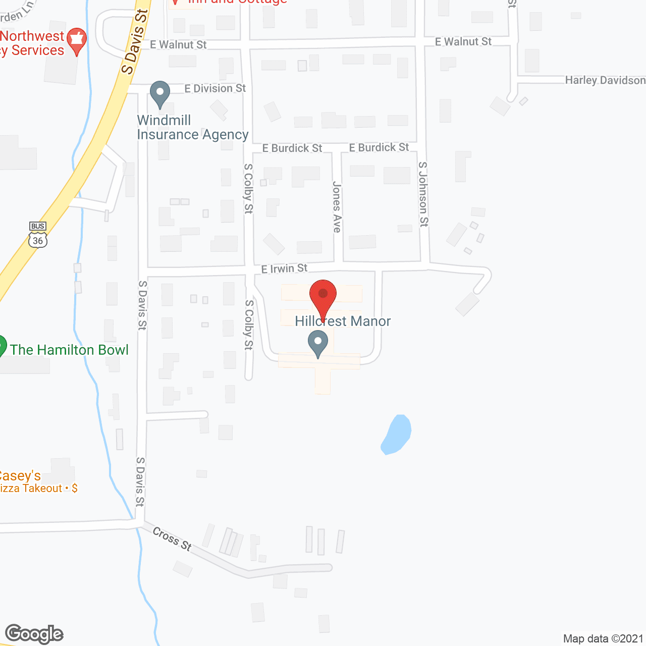 Hillcrest Manor in google map