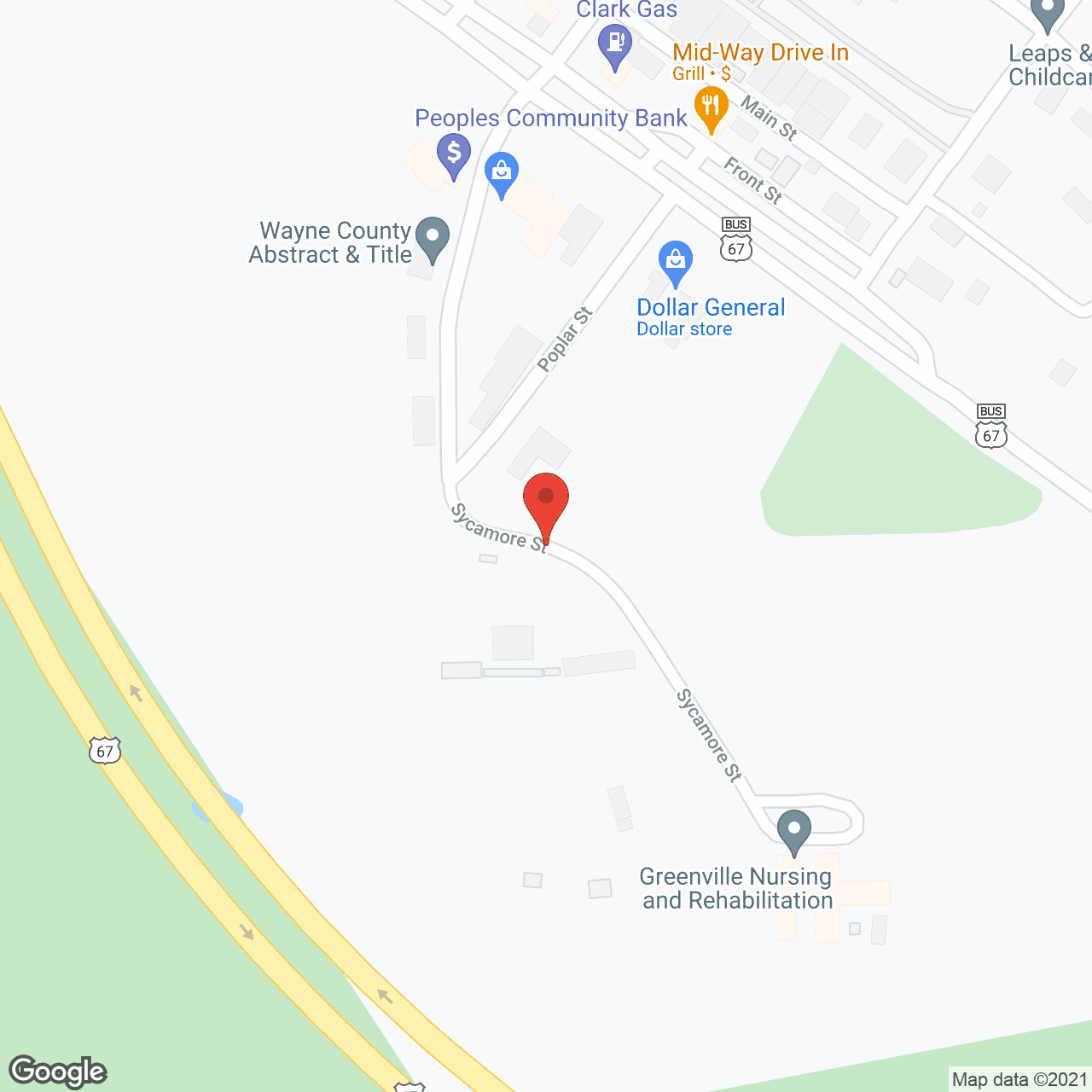 Benchmark Healthcare of Greenville in google map