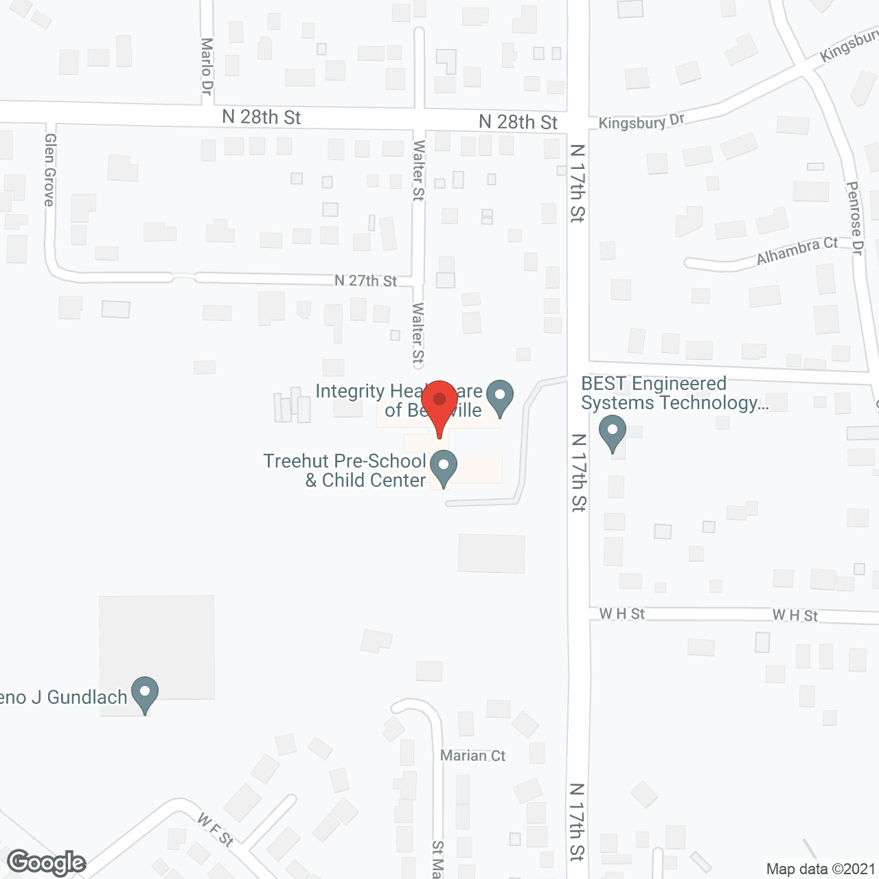 Calvin Johnson Care Ctr in google map