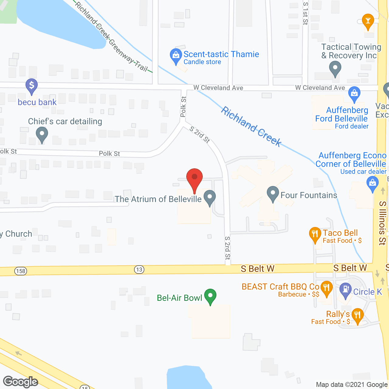 The Atrium of Belleville in google map