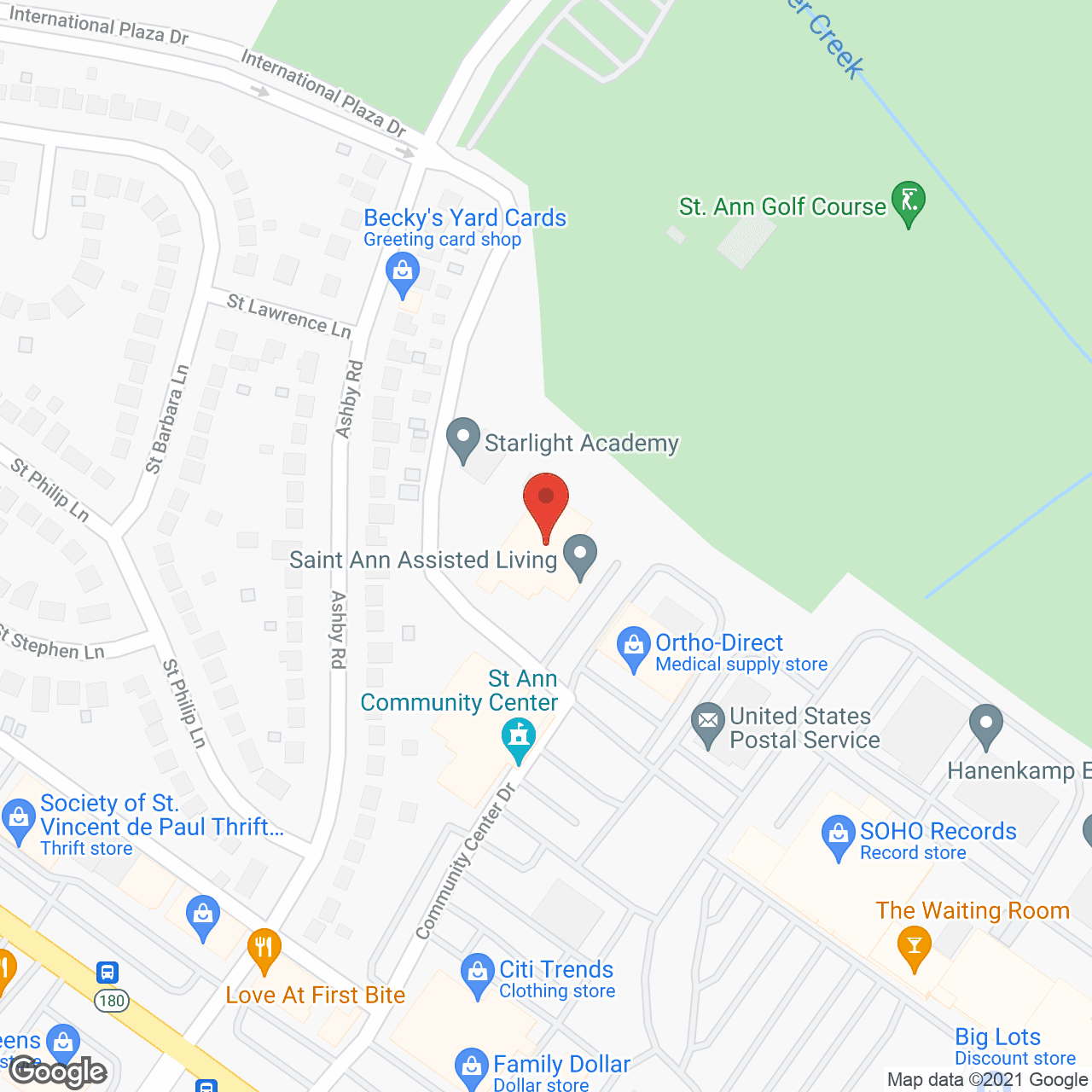 Saint Ann Assisted Living Center in google map