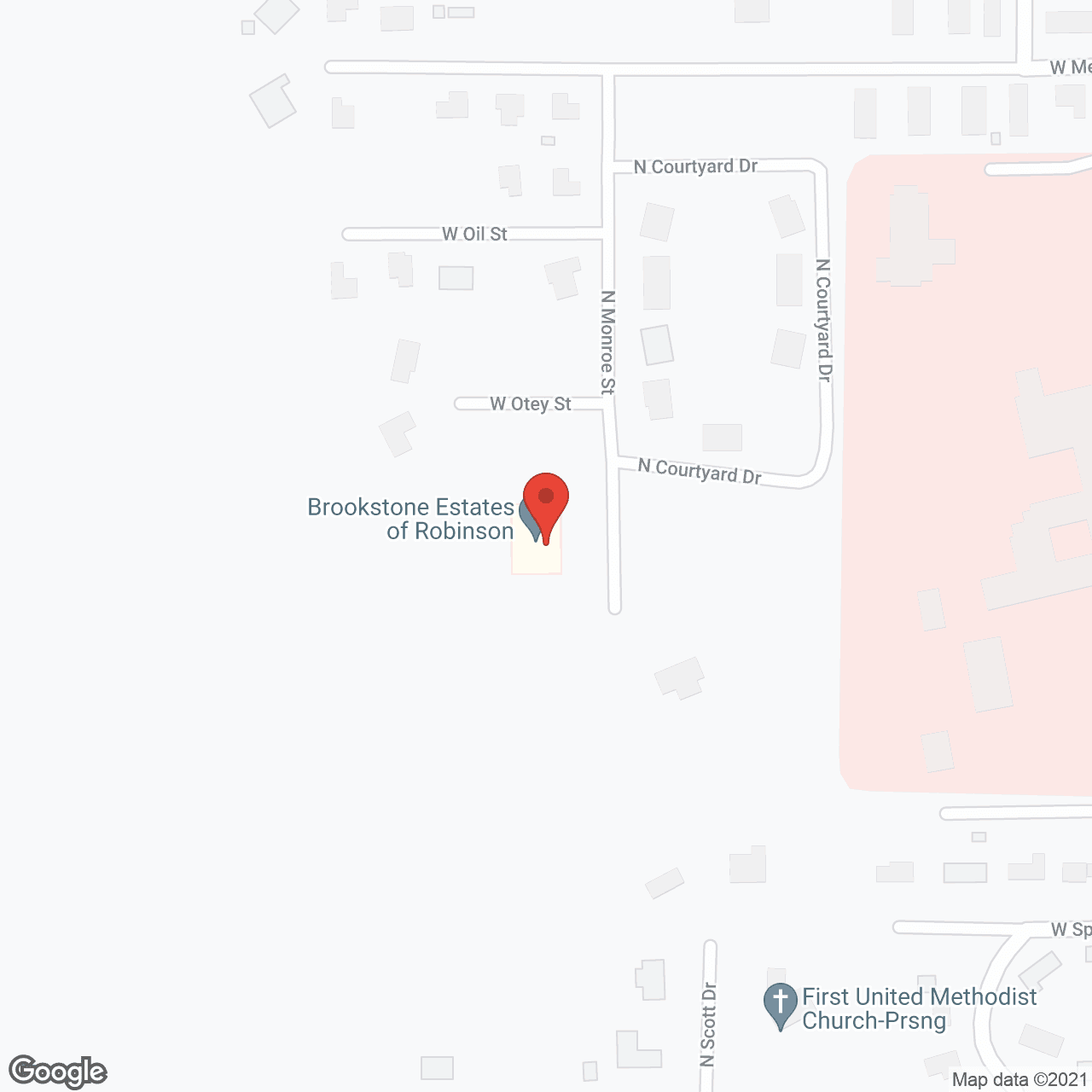 Brookstone Estates Robinson in google map