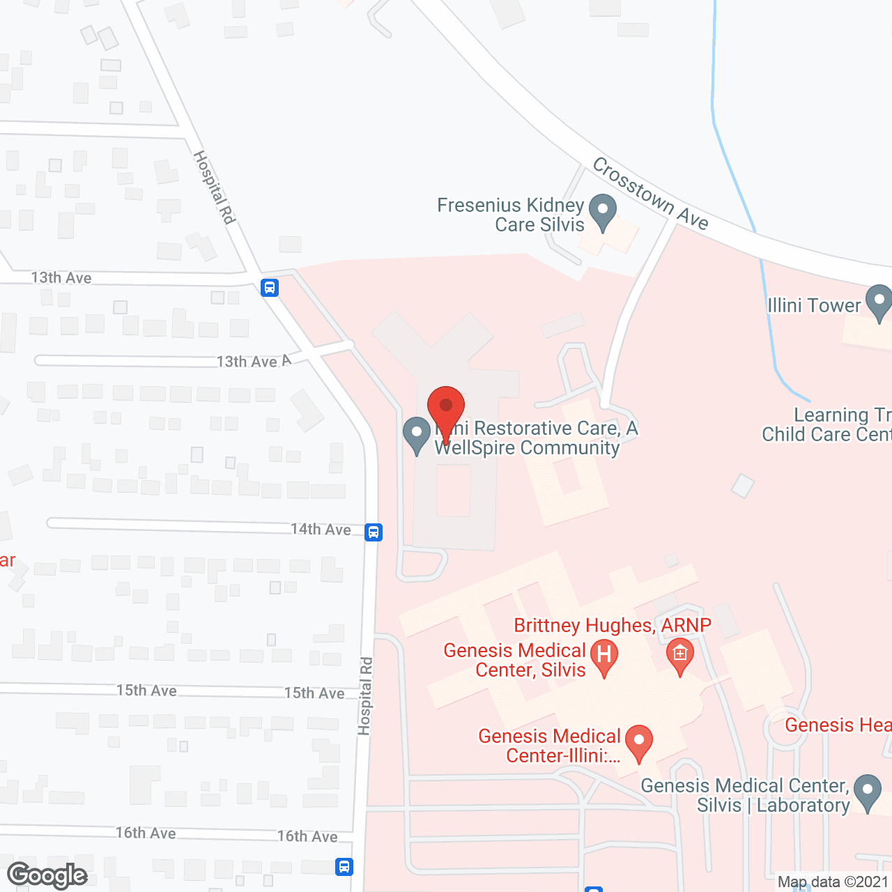 Illini Restorative Care Ctr in google map