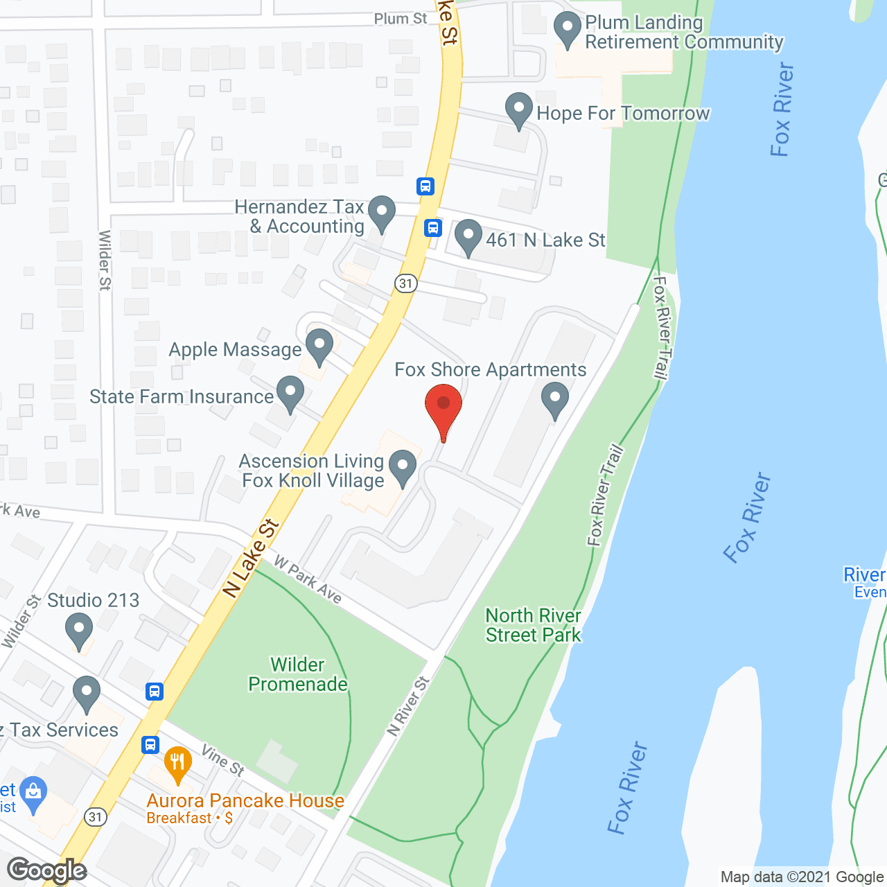 Prime Healthcare Fox Knoll Village in google map