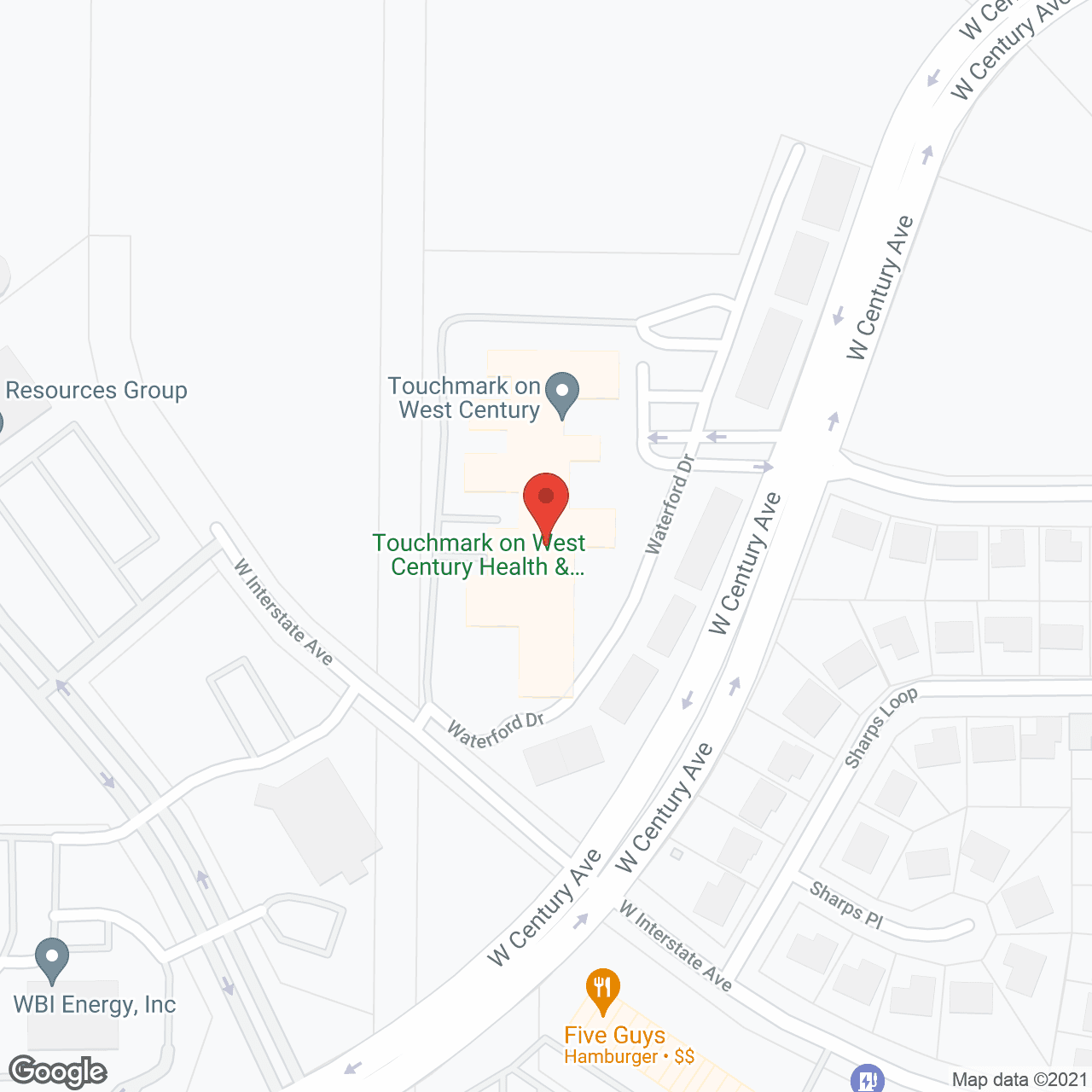 Touchmark on West Century in google map