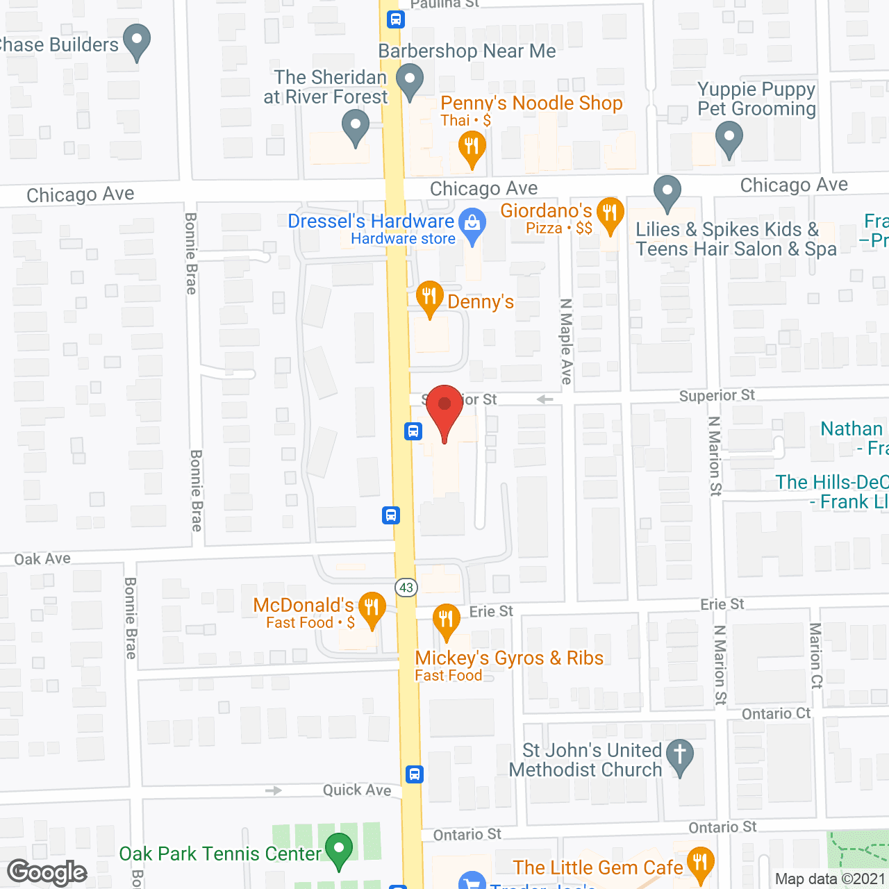 Paramount of Oak Park in google map
