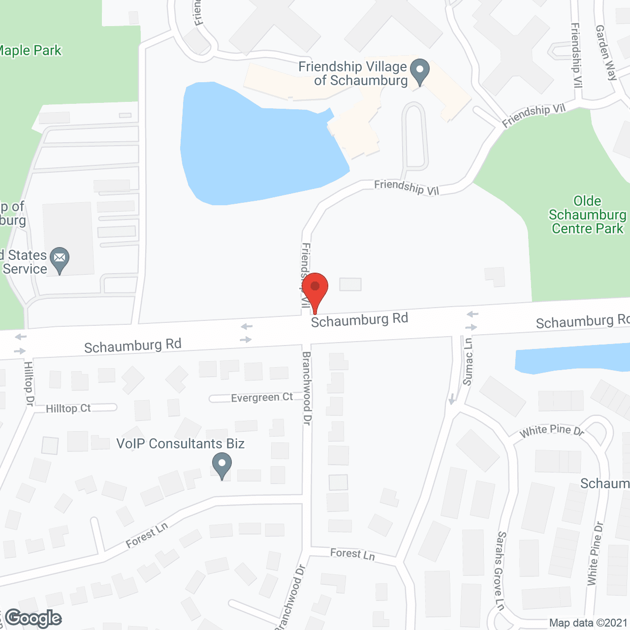Encore Village of Schaumburg, a CCRC in google map