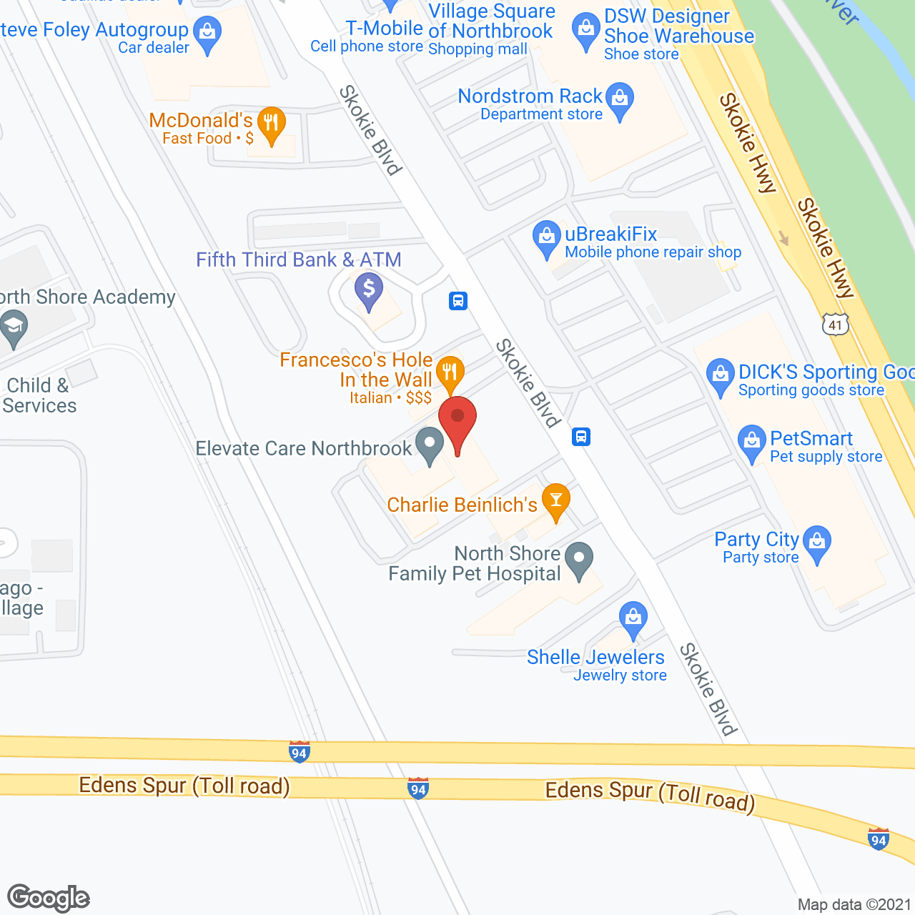 Glen Oaks Nursing Home in google map
