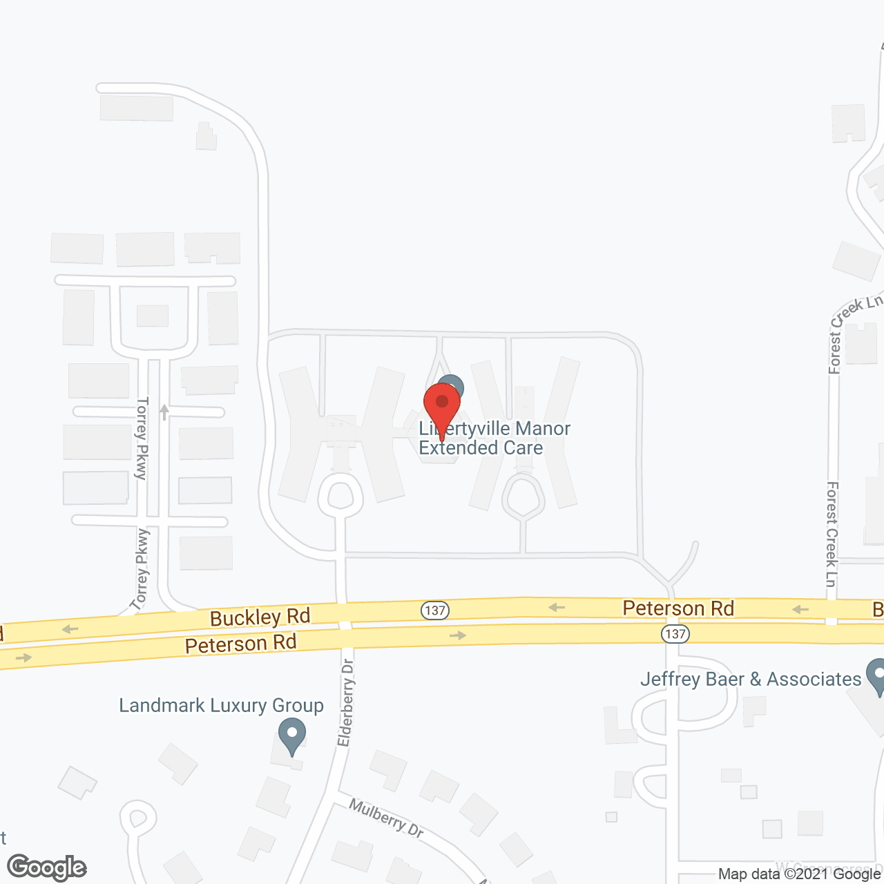 Libertyville Manor in google map