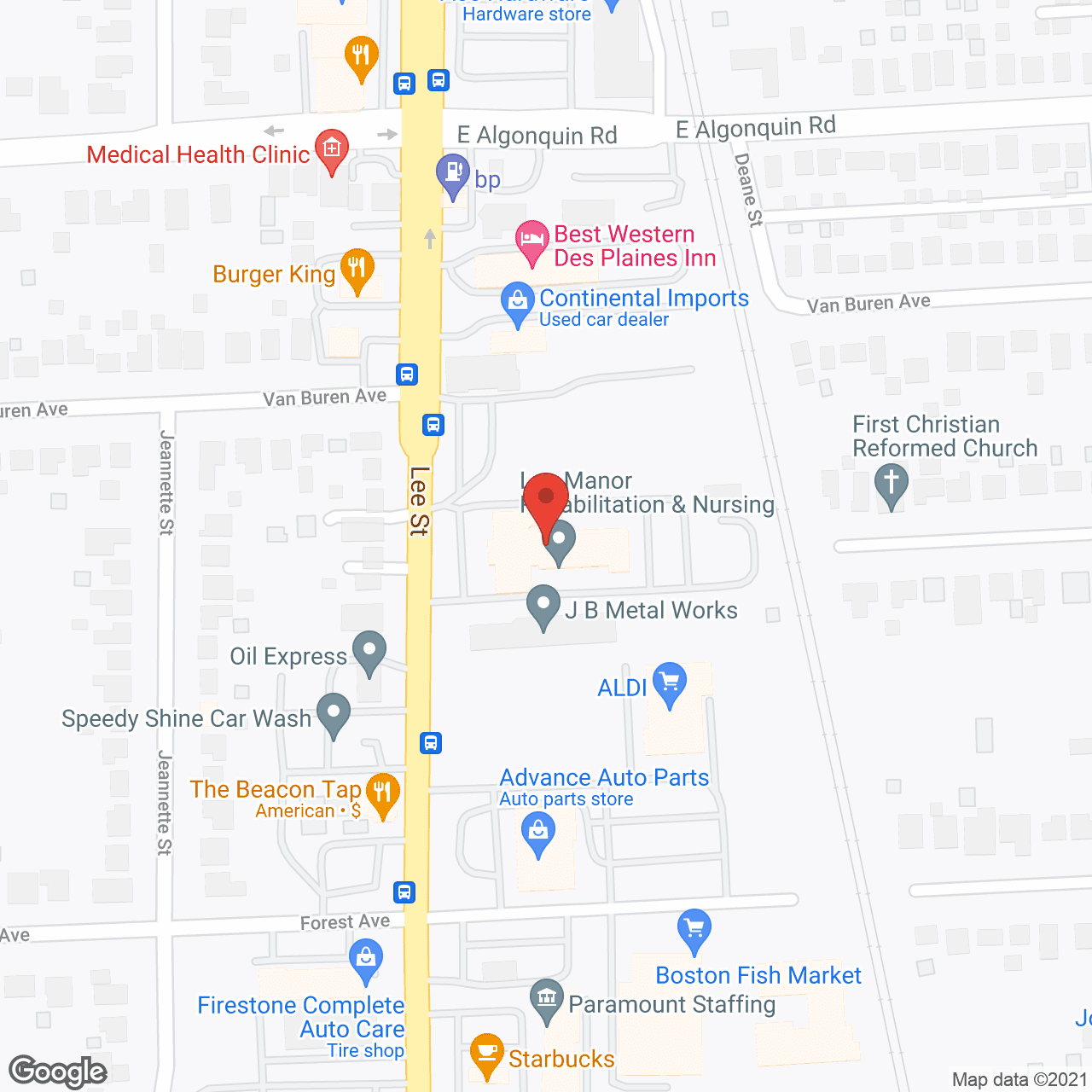 Lee Manor Nursing and Rehabilitation Center in google map