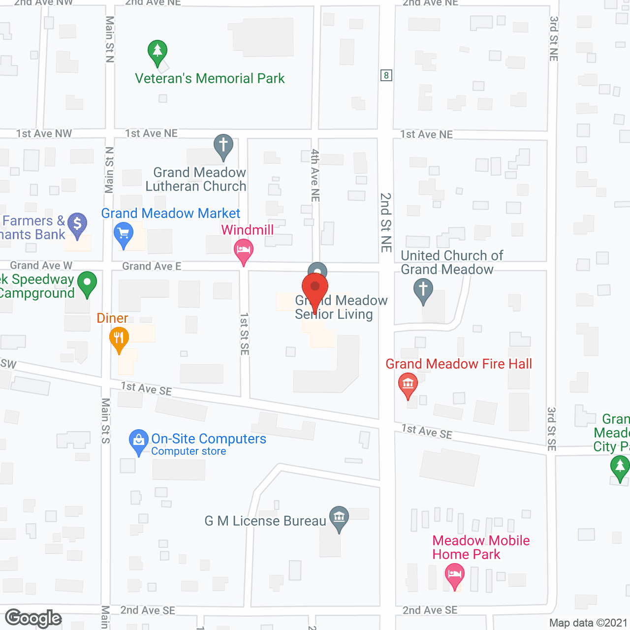 Grand Meadow Health Care Ctr in google map