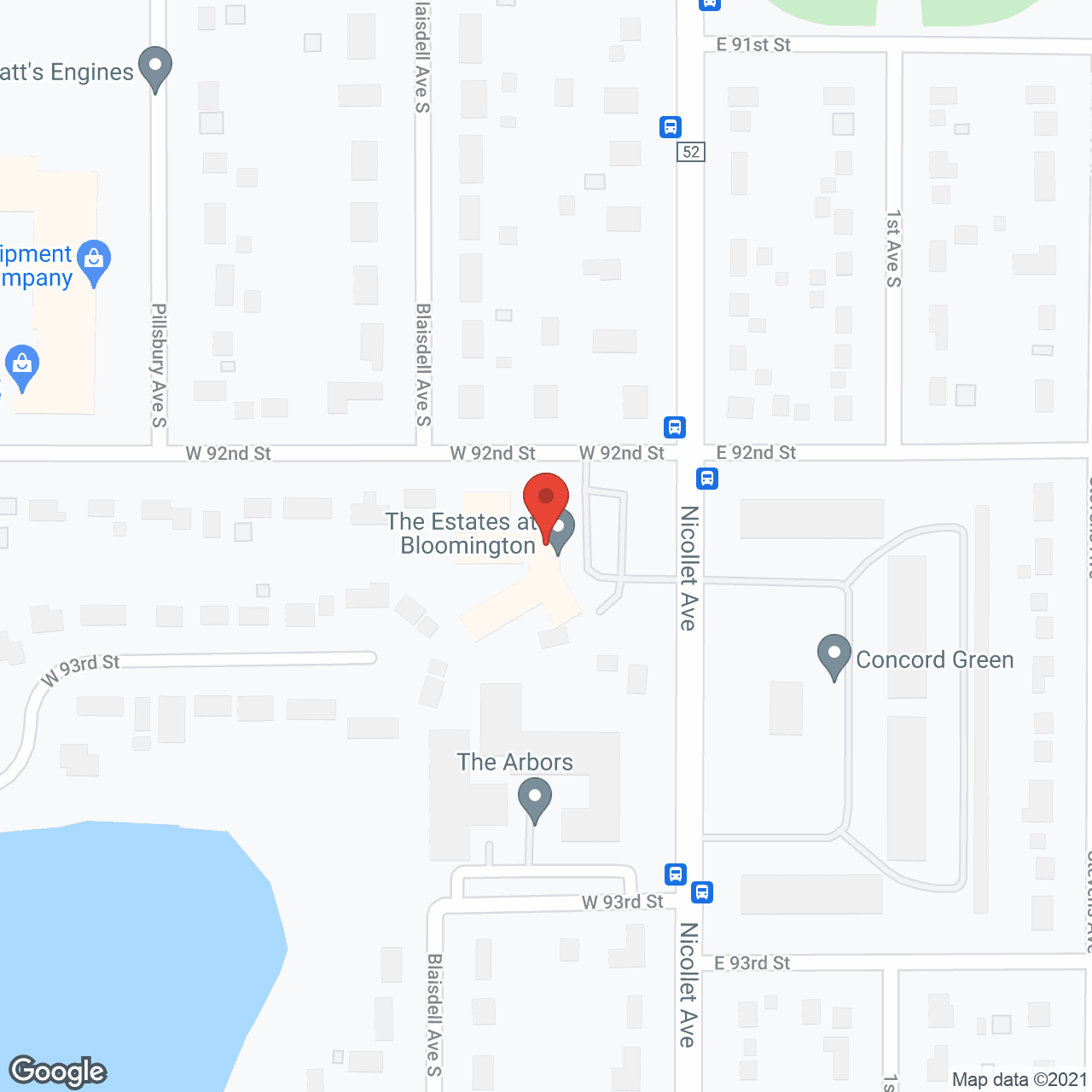Golden Living Center Bloomington in google map