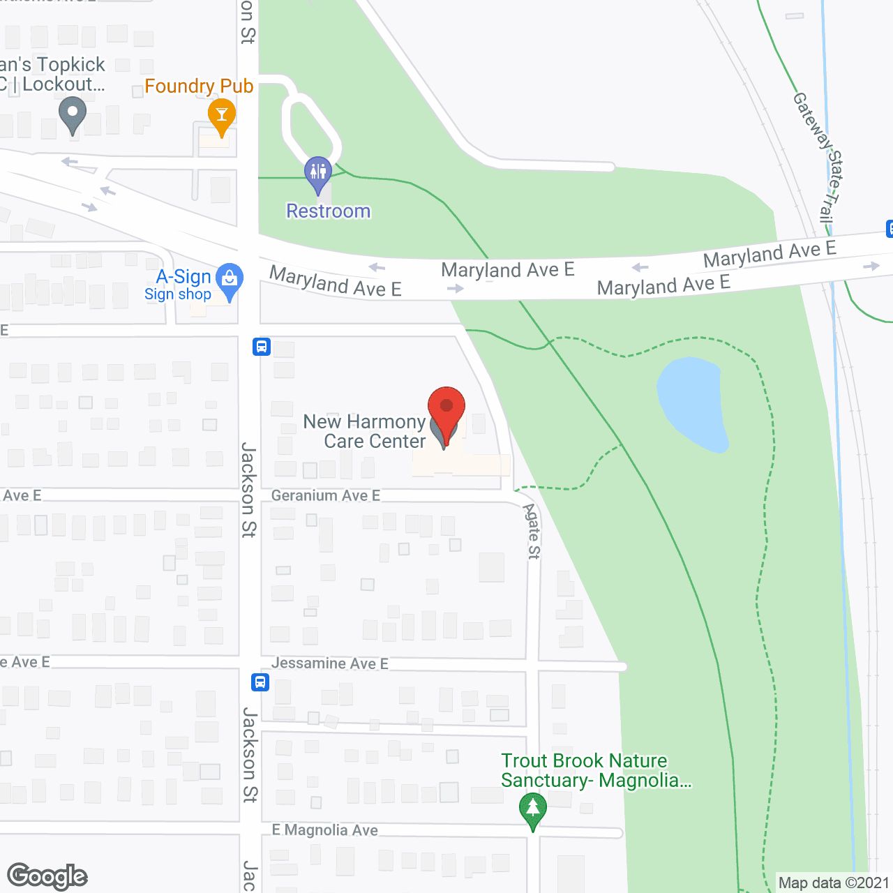 New Harmony Care Ctr in google map